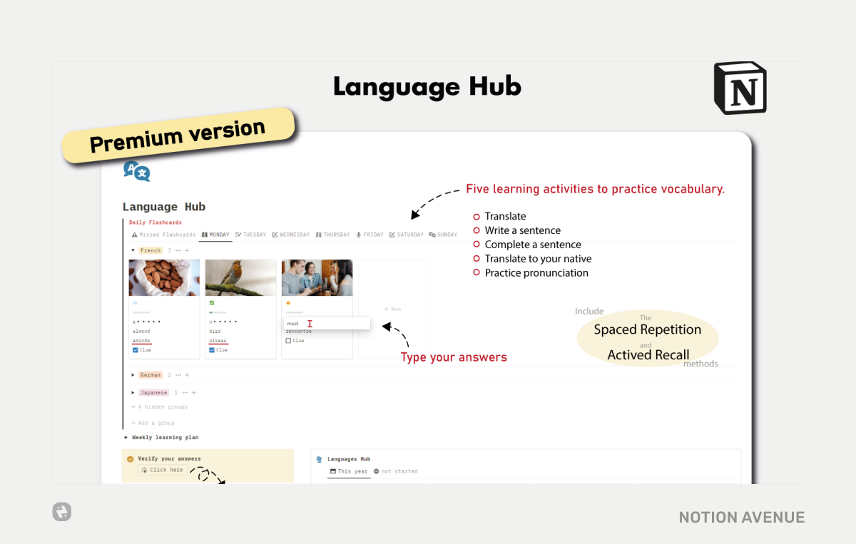 12+ Notion Templates for Learning Languages Like a Pro